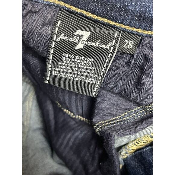 7 For All Mankind Jeans Josefina Skinny Boyfriend Mid Rise Button Fly Women’s 28 - Picture 5 of 6